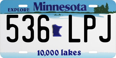 MN license plate 536LPJ