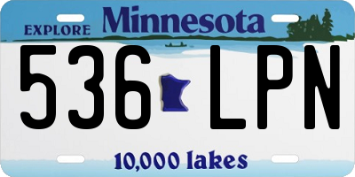 MN license plate 536LPN
