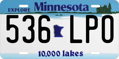 MN license plate 536LPO