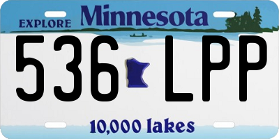 MN license plate 536LPP