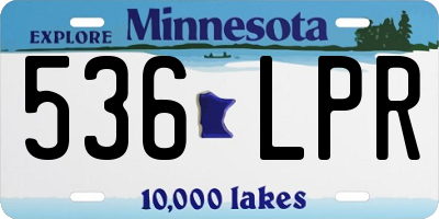 MN license plate 536LPR