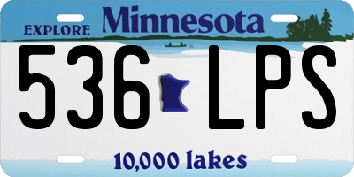 MN license plate 536LPS