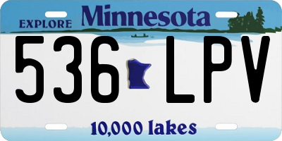 MN license plate 536LPV