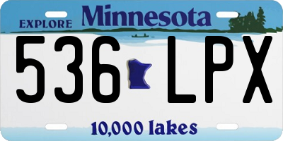 MN license plate 536LPX