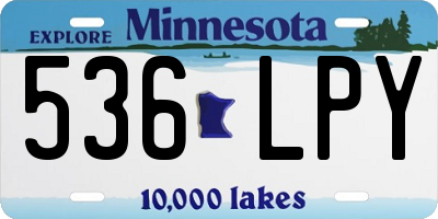 MN license plate 536LPY