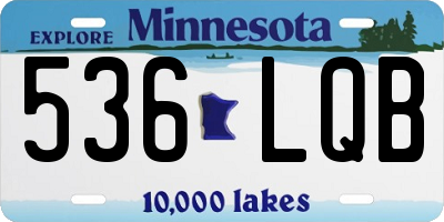 MN license plate 536LQB