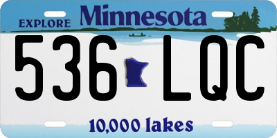 MN license plate 536LQC