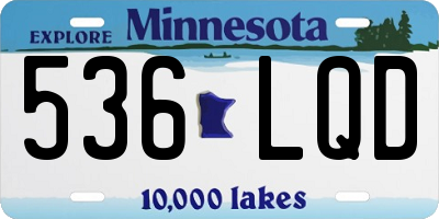MN license plate 536LQD