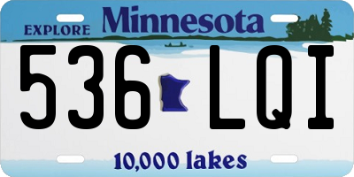 MN license plate 536LQI