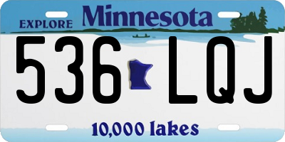 MN license plate 536LQJ
