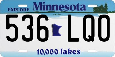 MN license plate 536LQO