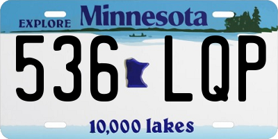 MN license plate 536LQP