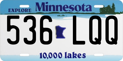 MN license plate 536LQQ