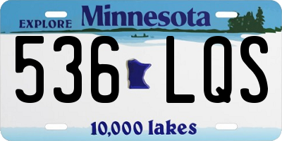 MN license plate 536LQS