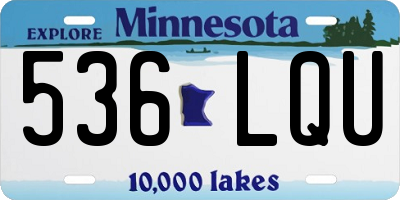 MN license plate 536LQU