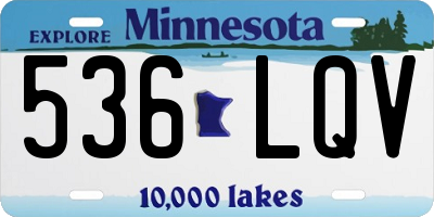 MN license plate 536LQV