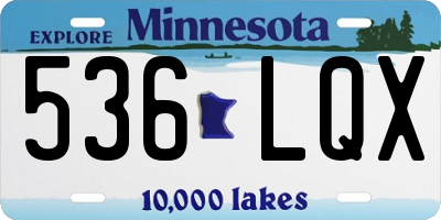 MN license plate 536LQX