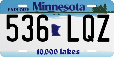 MN license plate 536LQZ