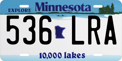 MN license plate 536LRA