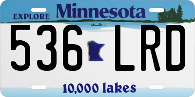 MN license plate 536LRD