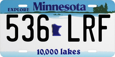 MN license plate 536LRF