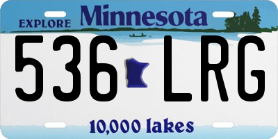 MN license plate 536LRG
