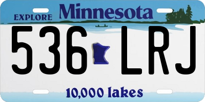 MN license plate 536LRJ