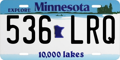 MN license plate 536LRQ