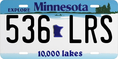 MN license plate 536LRS
