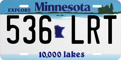 MN license plate 536LRT