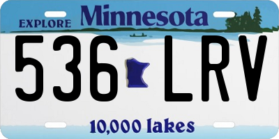 MN license plate 536LRV