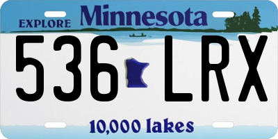 MN license plate 536LRX