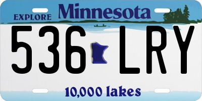 MN license plate 536LRY