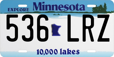 MN license plate 536LRZ