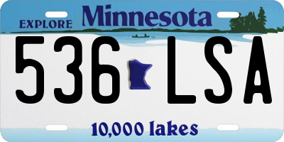 MN license plate 536LSA