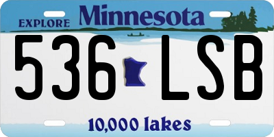 MN license plate 536LSB