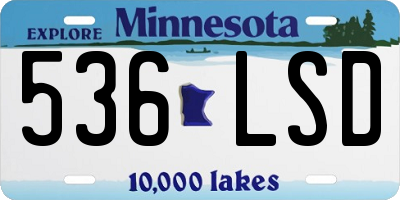 MN license plate 536LSD