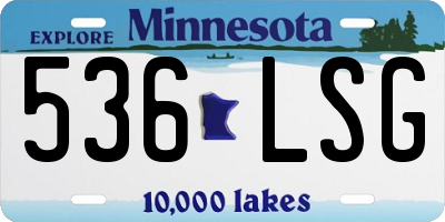 MN license plate 536LSG