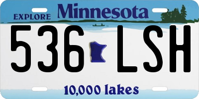 MN license plate 536LSH
