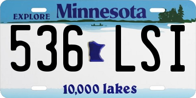 MN license plate 536LSI