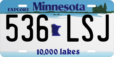 MN license plate 536LSJ