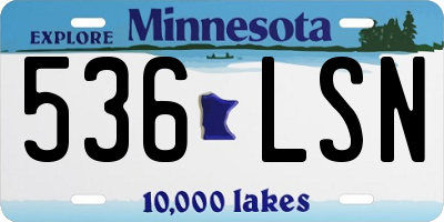 MN license plate 536LSN