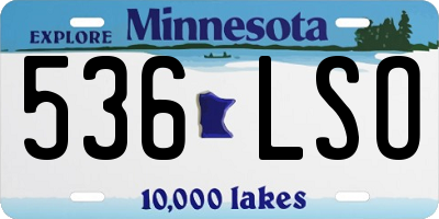 MN license plate 536LSO