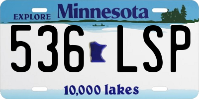MN license plate 536LSP