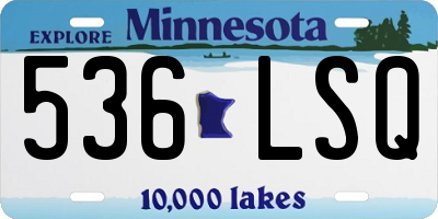 MN license plate 536LSQ