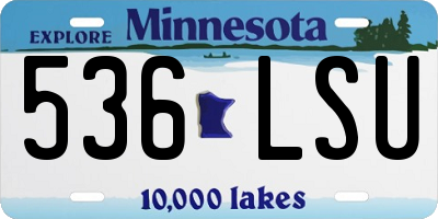 MN license plate 536LSU