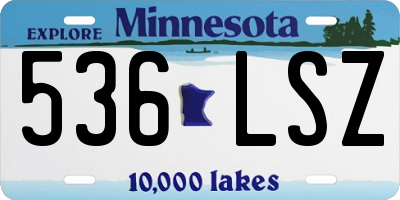MN license plate 536LSZ