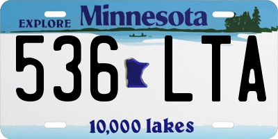 MN license plate 536LTA