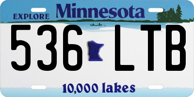 MN license plate 536LTB