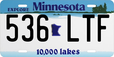 MN license plate 536LTF
